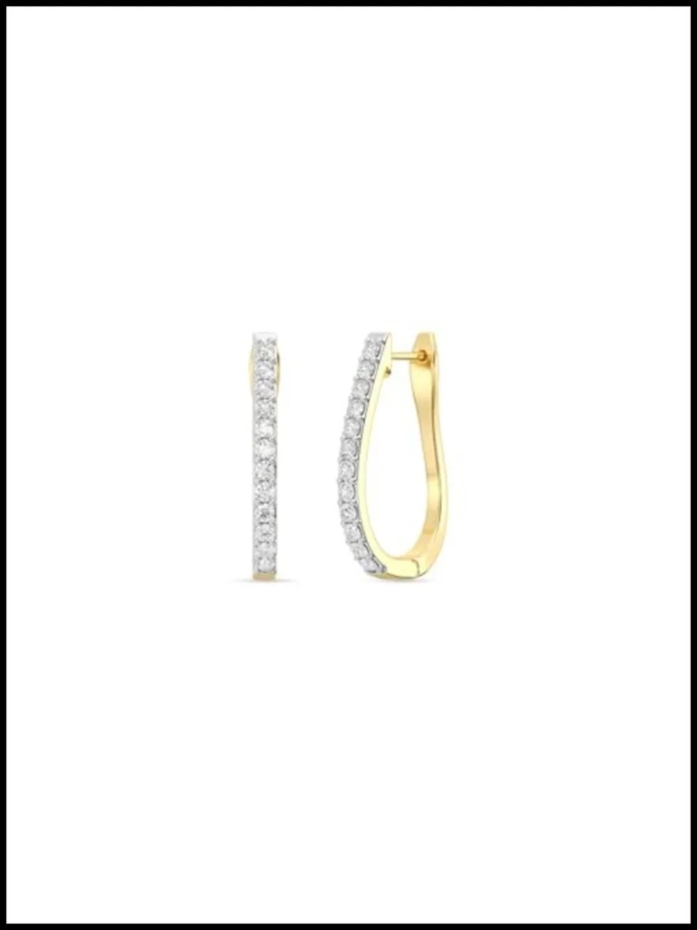 Lab-Grown Diamond Prong Set Hoop Earrings for Women in 925 Sterling Silver and